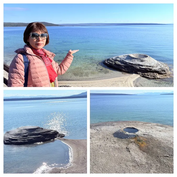 西拇指間歇泉特有景觀釣魚錐