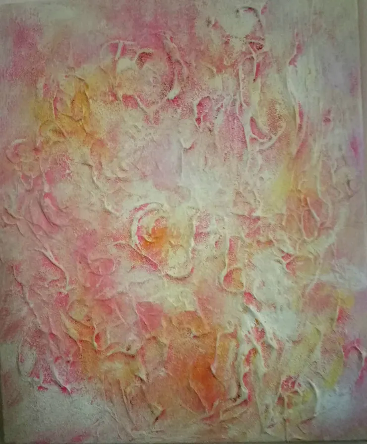 王美玥《夢之芳園》浮雕畫