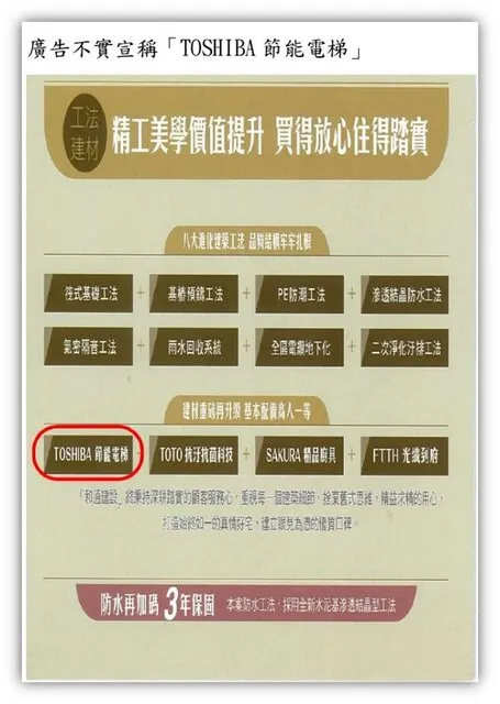 說好的「日系」節能電梯？　宜蘭透天建案涉廣告不實挨罰。資料來源：公平會