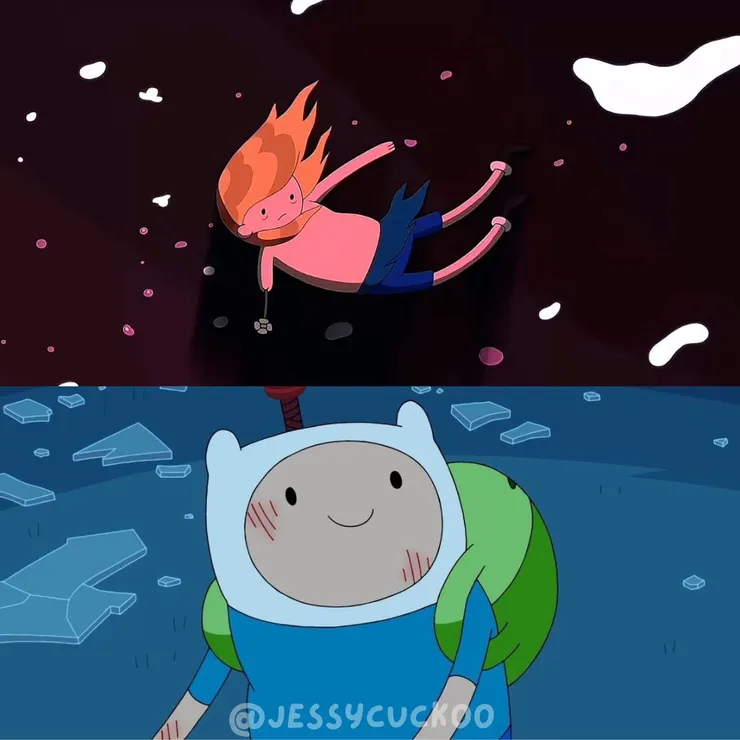 阿寶在《探險活寶》前期與後期的外型與神情對比,呈現角色從天真到成熟的成長軌跡