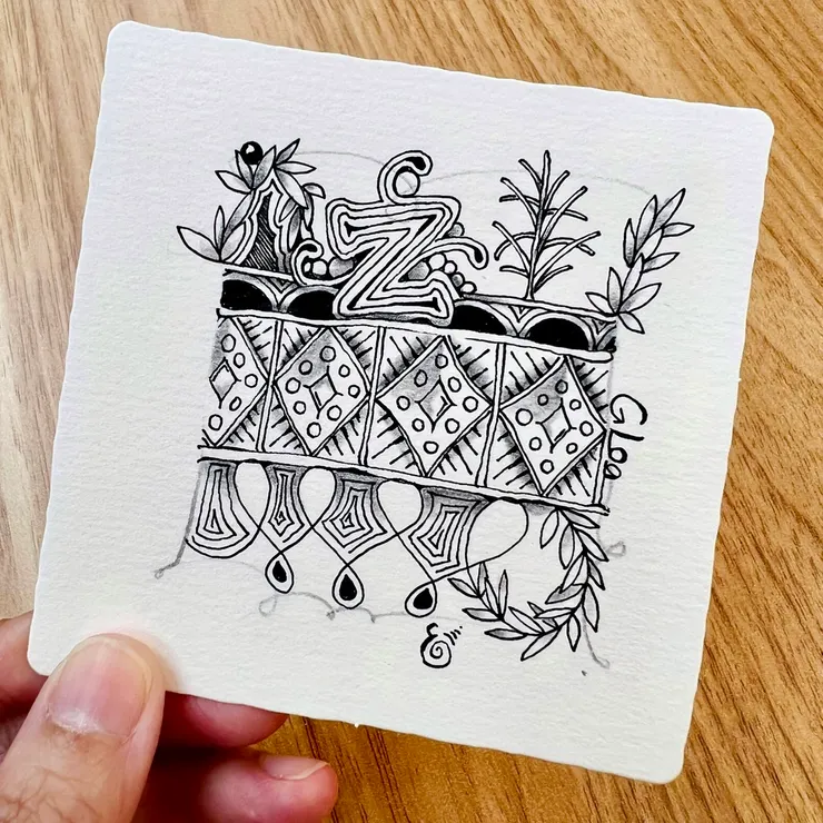 這張作品的靈感起源於咖啡廳常見的『Poppies 焦糖脆餅』