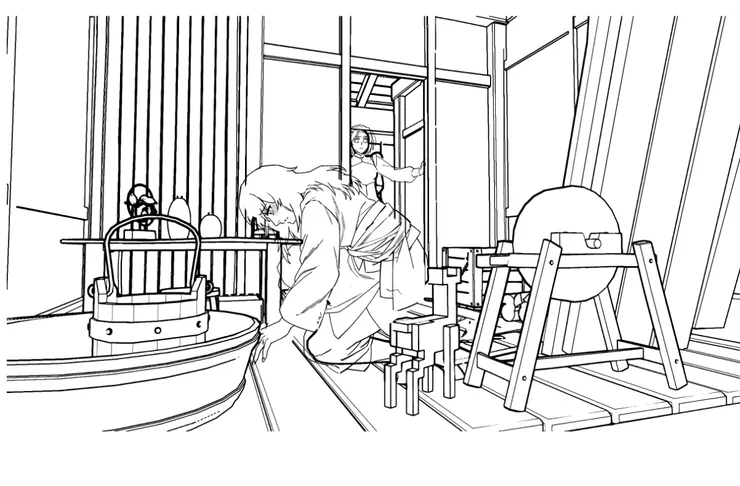 最初輸出的線稿會搶走畫面的重點。