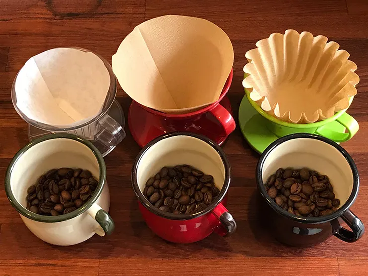 全部使用15公克淺中焙的咖啡豆。