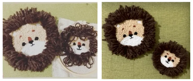 做玩大的獅子頭，再做一個小獅子頭