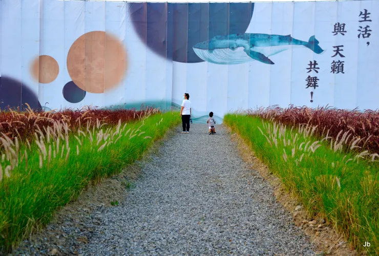 重劃甫畢忽驚建商百家爭鳴，巨幅看板描繪遠景宛如夢幻。重劃區道路開放後，各大早已插旗的建商紛紛浮出，設立巨幅廣告，這家元鈞建設最為經典，它的造景確實吸引許多人前來打卡。