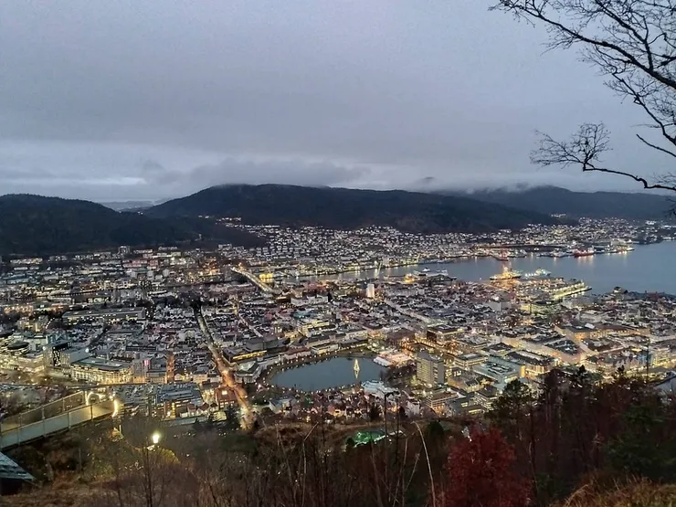 由佛洛伊恩山遠眺卑耳根市景