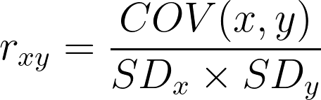 將共變數除以x和y的標準差就是標準化的共變數