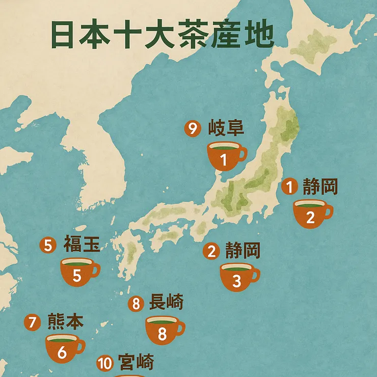 日本十大茶🍵_產地地圖