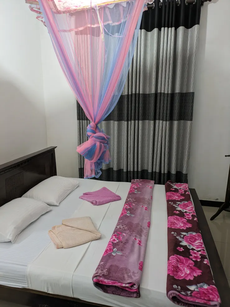 旅途中第一次出現的「棉被」!終於不用晚上到處找被子了...