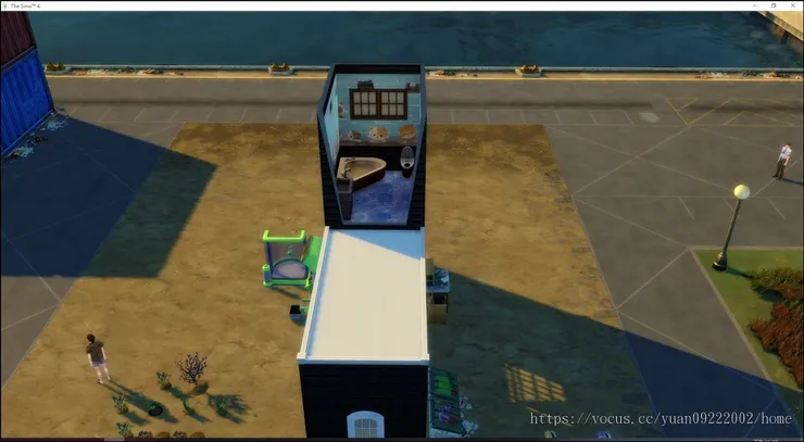 二樓是浴室。但後來嫌麻煩移到一樓當露天浴室了（？！）