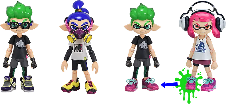 斯普拉頓(漆彈大作戰)的鞋子設計都非常吸睛可愛