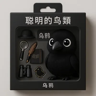 ChatGPT 4o - 公仔設計 - 【烏鴉】