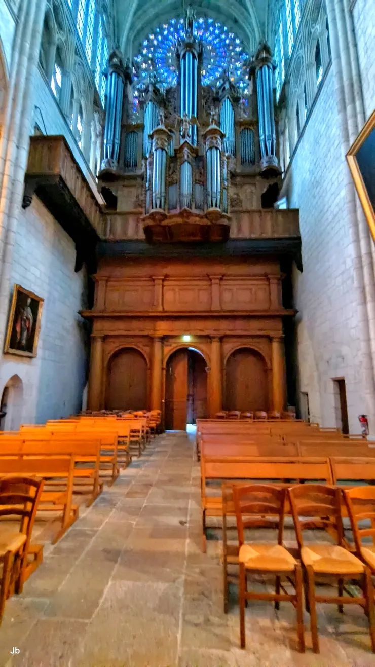 【要光有光彩色玻璃窗令人嘆嗟 仰之彌高無數拱柱連環接穹頂 祭壇與旁廳没繞完腦袋已打結!管風琴所在空間似乎比較狹小。】
