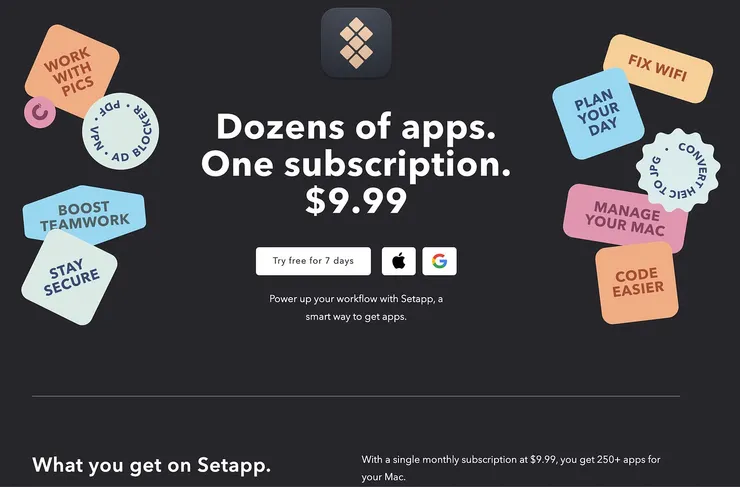 圖片來源：Setapp 官網