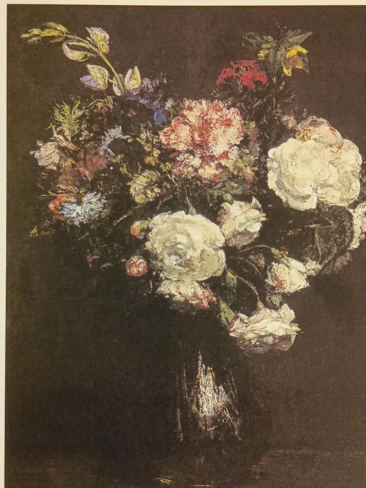 拉圖爾-《花瓶的花》(由購買之明信片翻拍)