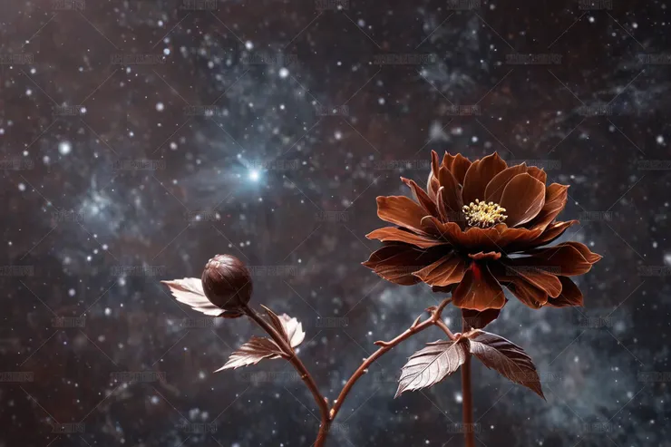 巧克力宇宙Cosmos atrosanguineus藝術圖