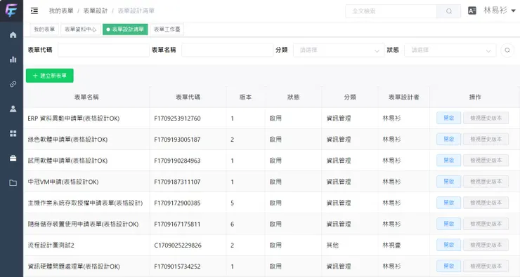 EZoForm 表單設計清單