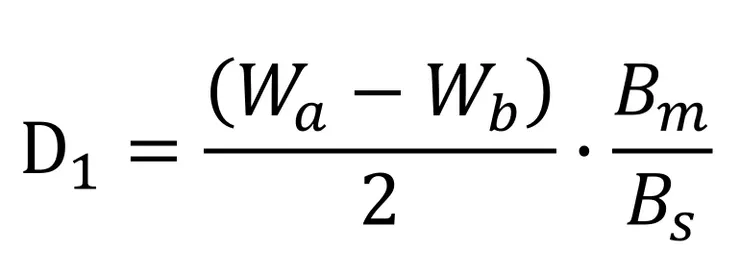 靴部D1深度尺寸關係示