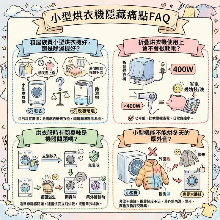 小型烘衣機隱藏痛點 FAQ