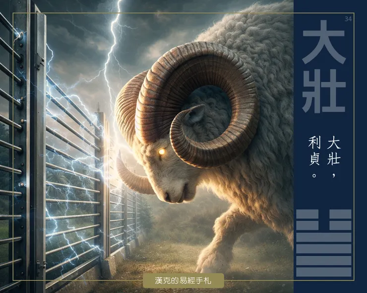 大壯卦,衝動易敗事;能守住情緒、收住衝動,才留得住力量。 (漢克設計,AI生成圖)