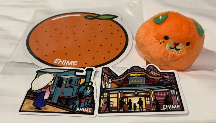 愛媛名產蜜柑明信片與吉祥物みきゃん