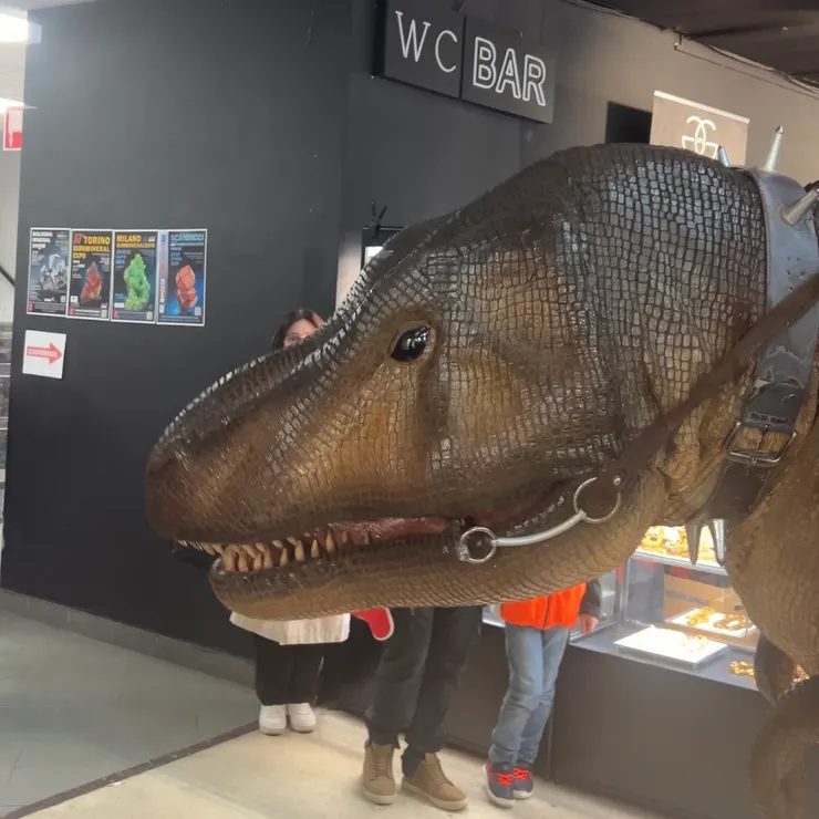波隆那礦展上的特色,定時的恐龍表演,裝置做得太好我都以為是真的