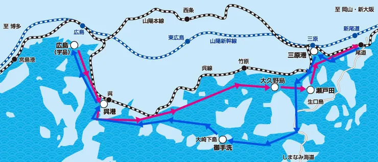 SEA SPICA 巡航路線圖，圖片來源：SEA SPICA官網