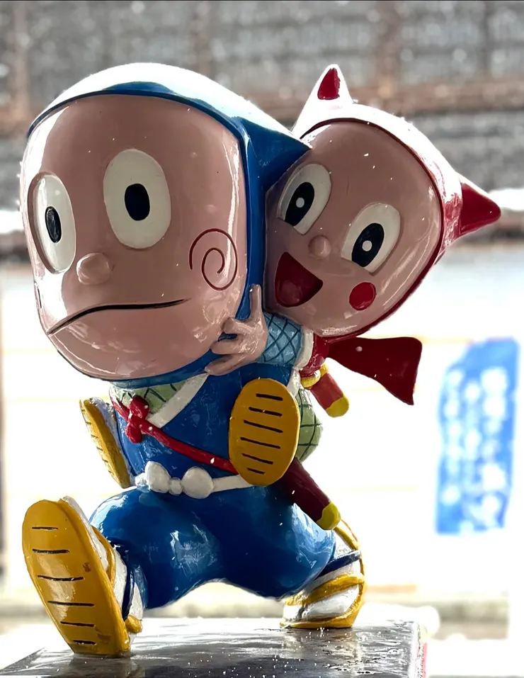 冰見商店街 忍者哈特利塑像 作者拍攝