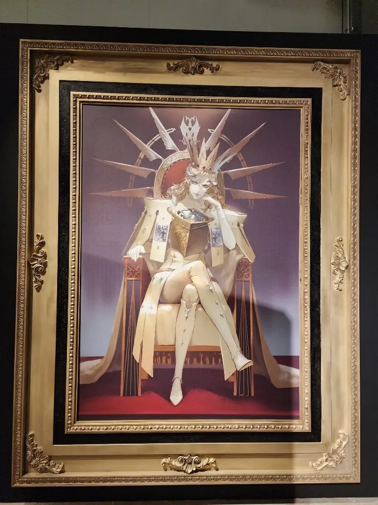 迷弟畫的路易的肖像，照片拍起來還好但現場超大一個，幾乎是整片牆的大小了。