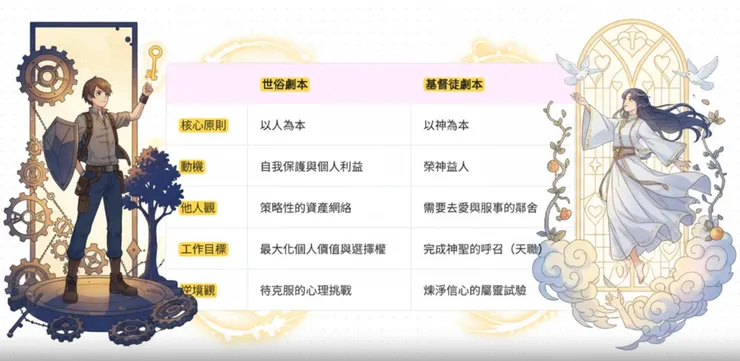 談 #基督徒 和 #外邦人 的 #處世原則( #生命的格局與祝福 ) #世界因你而變成天堂!! 處世之道：兩種劇本的對決