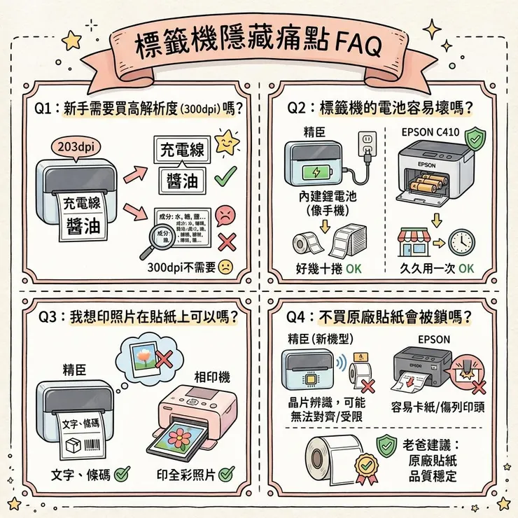 標籤機隱藏痛點 FAQ