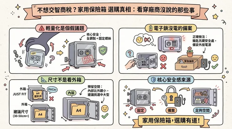 不想交智商稅？家用保險箱 選購真相：看穿廠商沒說的那些事