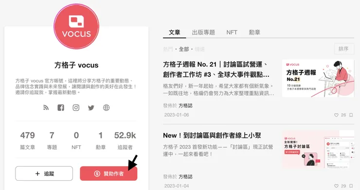 此圖為示意圖,要贊助指定的創作者才算參加成功唷!