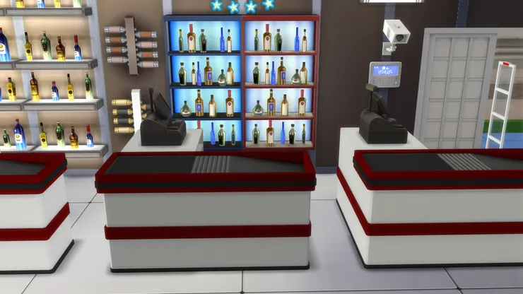 收銀櫃枱我本來放錯了方向，直放了，後來越看越不對勁。