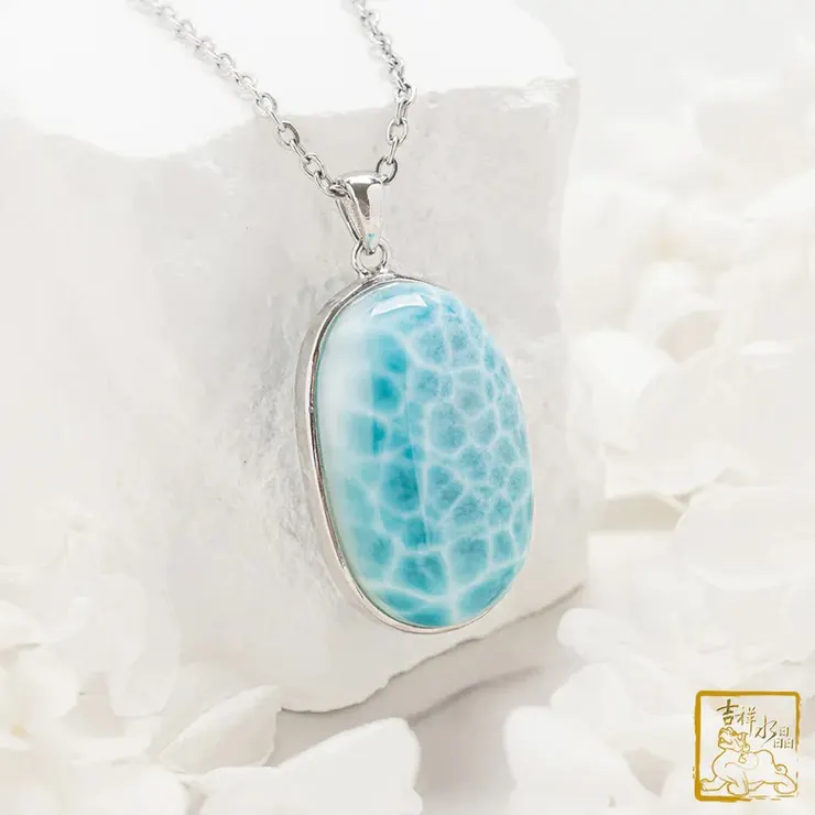 拉利瑪蛋面墜 12.3g 無憂無慮