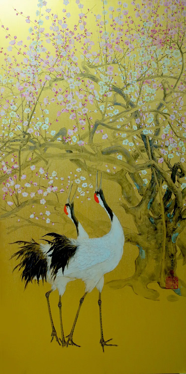 〈日喧〉局部－右中屏