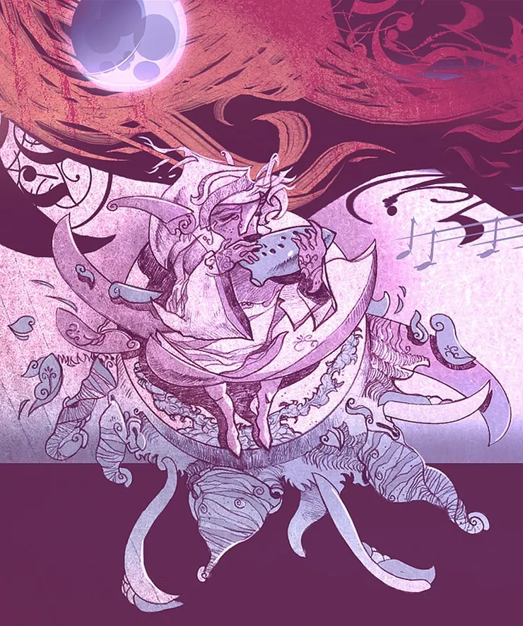 Retro廢案稿-吹陶笛的少年