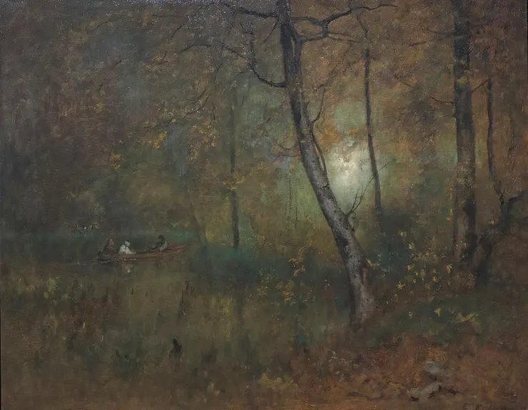 <樹林中的池塘> 喬治·英尼斯  攝於《印象派—從莫內到美國：光、跨越海洋》展覽 富邦美術館 