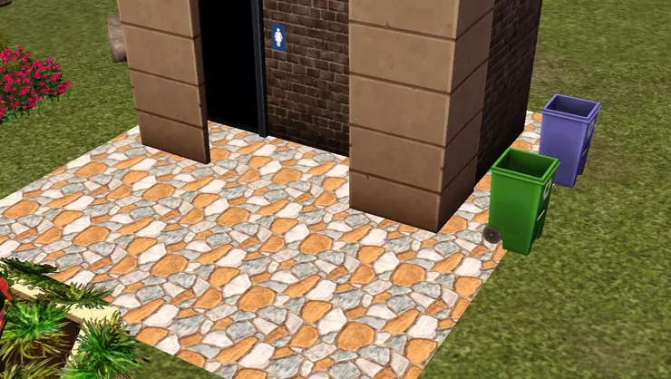 我覺得公園一定要有公廁。門口鋪了石，方便清潔。