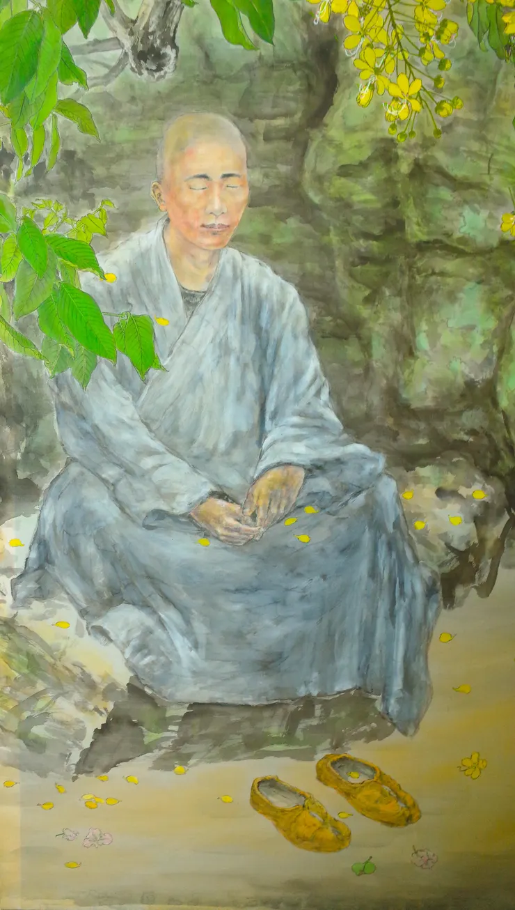 〈黃山谷詩意〉局部－僧人