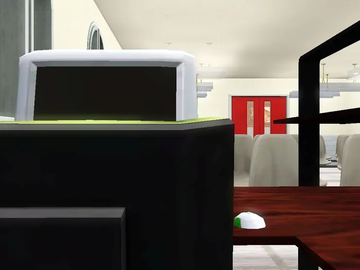 從電腦桌望出去。