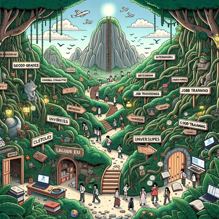 每位學生都有自己獨特的旅程，即使起點相同，但每個人都可以選擇不同的道路和策略來追求自己的夢想
