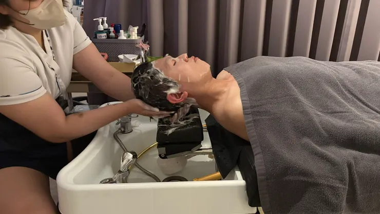 邊洗邊按摩，真的很幸福。