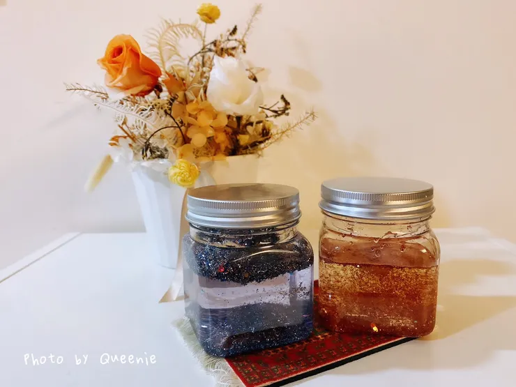 與孩子一起自製的靜心瓶