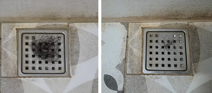 左邊是吃生物素之前，右邊是吃生物素的第一個晚上