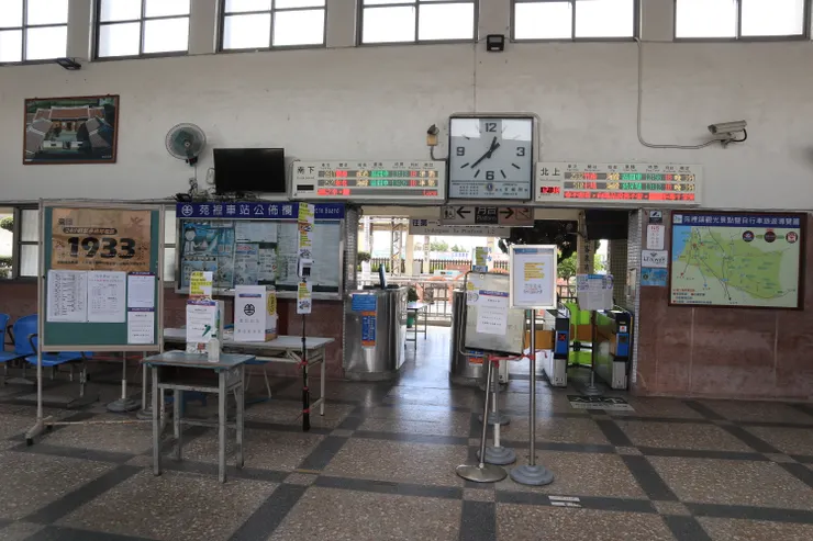 苑裡車站的防疫日常