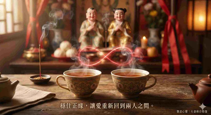 賽思心靈道教夫妻和合法術，穩定婚姻正緣能量，修補夫妻感情磁場。