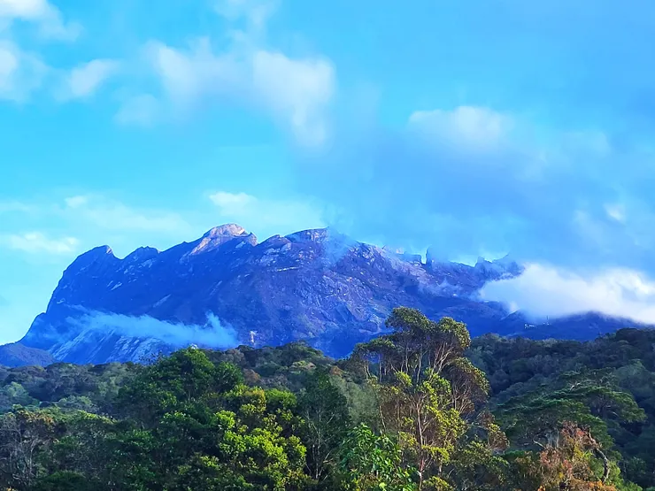 ▲京那巴魯國家公園眺望神山