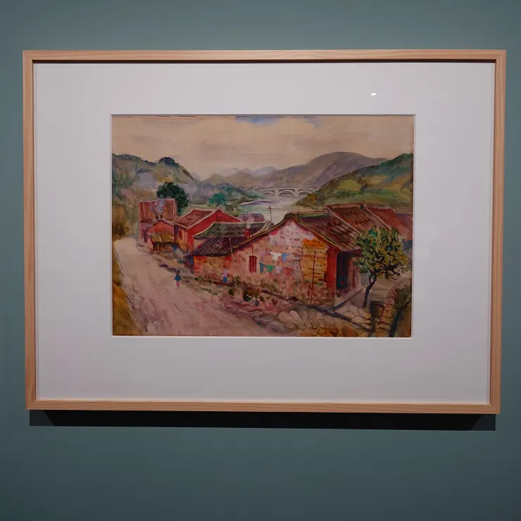 倪蔣懷畫八堵，約1929年。