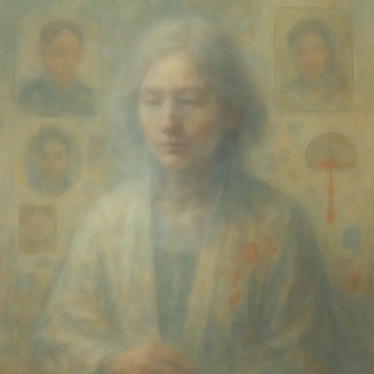 Each portrait was a testament to the passage of identity—a face once vivid, now ephemeral. She believed that these veiled figures carried stories too important to be left behind.
